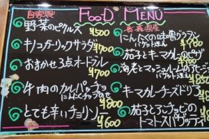 本日のフードメニュー