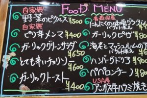 本日のフードメニュー