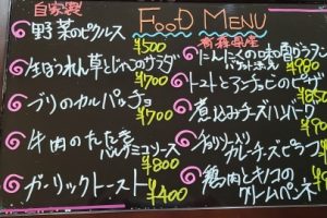 本日のフードメニュー