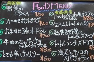 本日のフードメニュー